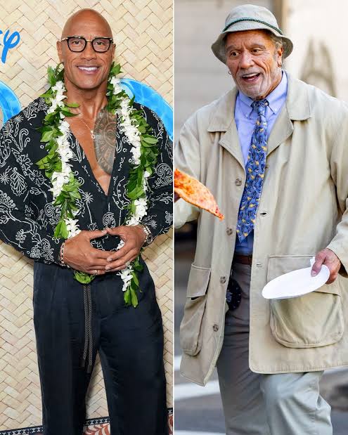 Dwayne Johnson was seen looking unrecognizable as he portrays an elderly  man nicknamed The Chicken Man while filming his new movie Lizard Music in  Brooklyn, New York on Tuesday, Oct. 20. Click
