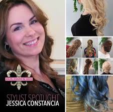 Our Stylist Spotlight today is the beautiful Jessica Constancia. If you're  looking for amazing extensions, fabulous up-do's, WOW color or just an  awesome cut, come in and visit her! You can see