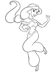 Disney Cartoon Princess Jasmine Coloring Page Cartoon Coloring Pages Dance Coloring Pages Princess Coloring Pages