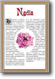 Nombre Nadia Lamina Descargable En Formato Pdf Con Impresiones Ilimitadas Heraldicafamiliar Com