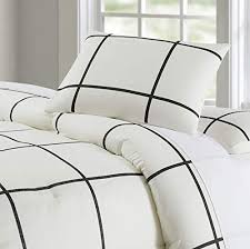 Check spelling or type a new query. Truly Soft Everyday Black And White Stripe Comforter Twin Xl Kurt Windowpane Farmhouse Goals