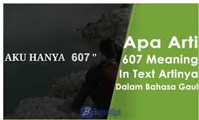We have 4 607 acronym and internet chat slang meanings for you. Apa Arti 607 Meaning In Text Artinya Dalam Bahasa Gaul 2021