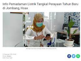 Pln ulp bojonegoro kabupaten bojonegoro kota. Salah Mulai Tanggal 31 12 2020 Pukul 06 00 Sore Sampai Dengan Tanggal 01 01 2021 Akan Dilakukan Mati Lampu Total Hoax Buster Covid19 Go Id