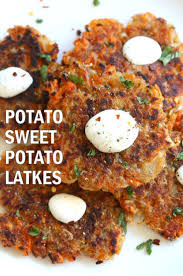 Easy Vegan Latkes Potato Sweet Potato Latkes Panfried Crispy Latke Fritters For Hanukkah Vegan Gluten Sweet Potato Latkes Potato Latkes Raw Food Recipes