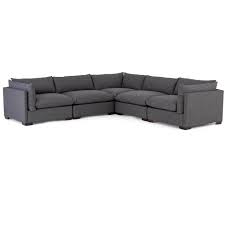 Small sectional couches are in demand for small apartments, where often it is necessary to solve the. Westworld Modern Gray 5 Piece Corner Sectional Sofa 117 Zin Home
