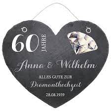 Die dekoration bei einer feier zum 60. Schieferherz Zum 60 Hochzeitstag Diamantene Hochzeit Grosse 24 Cm Diamantene Hochzeit Geschenke Online Kaufen Individuelle Und Personalisierte Geschenkideen Mit Text Oder Foto