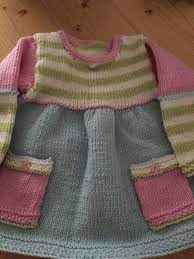 Haven't done any baby things in years! Pretty In Stripes Baby Dress Knitting Pattern By Lazydayshandicrafts Baby Girl Knitting Patterns Knitting Girls Knit Baby Dress