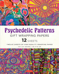Psychedelic Patterns Gift Wrapping Paper - 12 Sheets: 18 X 24 Inch (45 X 61  CM) High-Quality Wrapping Paper (Paperback) | Skylight Books