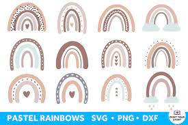 Download Boho Rainbow Svg Bundle Pastel Boho Rainbow Clipart 1350264 Cut Files Design Bundles