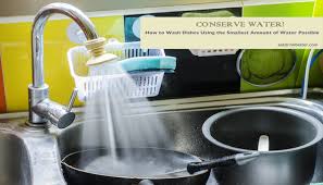 conserve water! how to wash dishes