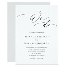 Simple Elegant Calligraphy We Do Wedding Invitation Zazzle Com In 2021 Wedding Invitations Elegant Simple Elegant Invitations Simple Invitation