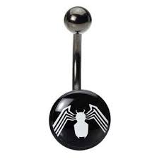 Spiderman Logo Belly Ring Belly Rings Belly Button Rings Navel Rings