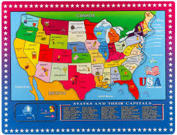 Also its an outstanding element of decor for your home or office. Amazon Com Joqutoys Wooden Usa Map Puzzle For Kids 46 Pcs United States Puzzle Us Map Puzzle Educational Geography Learning Puzzle Board For Boys And Girls Toys Games