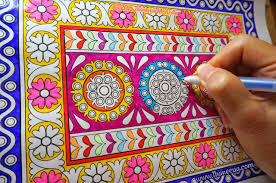 Mandala coloring book for adults with thick artist quality paper and a nice selection of designs to choose from depending. Rabari Bharat Indian Embroidery Coloring Page From Folk Art Coloring Book By Thaneeya Mcardle Http Www Amazon Com Coloring Books Doodling Mandala Coloring