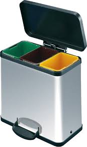 Recycling Containers For Home With Triple Chrome Recycling Bins Click Here For A Close Up Image Of The On Recycling Bins Recycling Containers Recycling Storage
