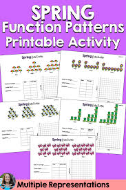 8th Grade Math Function Patterns Spring Activity Printable In 2020 Linear Function 8th Grade Math Writing Linear Equations