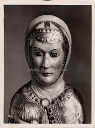 Detalle del rostro de la Virgen de la Valvanera