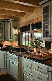Dark flooring adds an industrial feel to the space. 30 Rustic Kitchens Designed By Top Interior Designers Log Home Kitchens Rustic Kitchen Design Country Style Kitchen