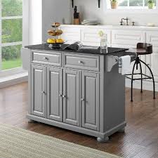Alexandria Kitchen Island With Granite Top Vintage Gray Black Crosley Kitchen Tops Granite Kitchen Design Kitchen Remodel