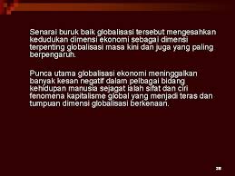Kebebasan pasar internasional ini membuka peluang kerja yang semakin lebar, meningkatkan sumber pendapatan suatu negara dan memberikan dampak baik lainnya. Pengaruh Globalisasi Terhadap Peradaban Pengenalan N Kebanyakan Diskusi