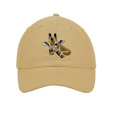 Amazon Com Giraffe Head Embroidered Soft Unstructured Adjustable Hat Cap Khaki Clothing Giraffe Head Adjustable Hat Khaki