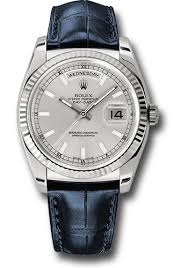228349rbr, white gold with diamonds, paved with diamonds and sapphires, price on request. Rolex Day Date 36 White Gold Fluted Bezel Leather Watches