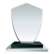 The image is png format with a clean transparent background. Glass Sheild Trophy Png Image Free Download Searchpng Com
