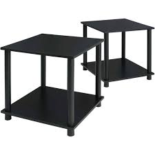All your living room furniture, at walmart.ca! Mainstays No Tools 2 Pack End Table Solid Black Walmart Com Walmart Com