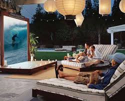 The top tools for building your own backyard movie theater. Outdoor Backyard Theater Guide Projector People