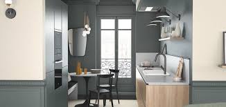 Amenagement De Cuisine En Double Lineaire En 2020 Cuisine Equipee Moderne Amenagement Cuisine Comment Amenager Une Cuisine