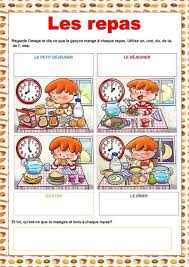 Nourriture Les Repas Enseignement Du Francais Fle Repas Francais