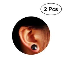 1 Pair Of Women Girls Bio Magnetic Slimming Healthcare Ear Stickers Earrings Acupoints Loss Weight Wearing Magnetic Earrings Women Girl Magnets