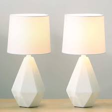 Modern Ceramic Small White Irregular Geometric Living Room Etsy In 2020 Bedside Table Lamps Modern Table Lamp Geometric Lamp