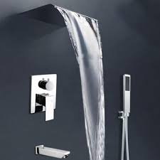 Waterfall Wall Mounted Shower System Guenda Shower Systems Waterfall Shower Rain Shower System