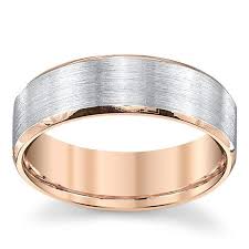 Pre Owned 14k Two Tone 7 Mm Wedding Band By Novell Wedding Ring Shopping Mens Wedding Bands Wedding Bands