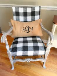 Black And White Buffalo Check Chair Covers Add Black White Buffalo Check To The List White Slipcovered Chair Dining Table Black Upholstered Furniture