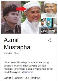 For faster navigation, this iframe is preloading the wikiwand page for azmil mustapha. Pelakon Watak Ali Setan Azmil Mustapha Meninggal Dunia Lekat Lekit Story