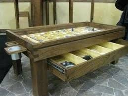 The Ultimate Board Game Table Makes Playing D D Serious Business Board Game Table Table Games Wargaming Table
