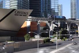 From an architectural standpoint the interior of this brand new high end retail and entertainment district designed by architects studio daniel libeskind and david rockwell located at the new citycenter complex along the las vegas strip is simply magnificent. A Tram Passes By The Shops At Crystals And Aria Hotel Casino In Las Vegas On Friday March 18 2016 Brett Le Blanc Las Vegas Review Journal Follow Bleblancphoto Las Vegas Review Journal