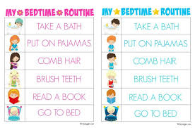 Printable Morning Routine Charts Bedtime Routine Chart