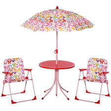 Plastic patio furniture is one of the most inexpensive options. Outsunny Kids Outdoor Bistro Table And Chair Set Butterfly Pattern Garden Patio Backyard With Removable