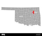 Map of Tulsa in Oklahoma Stock Photo - Alamy