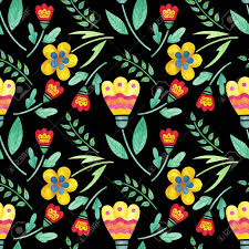 Graphic pattern pattern art mexican pattern mexican art mexican fabric mexican designs soft duvet covers surface pattern design framed art prints. Seamless Pattern With Watercolor Flowers And Leaves In Mexican Style For Textile Wallpaper Wrapping Paper And Etc Stock Photo Picture And Royalty Free Image Image 141678212