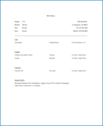 Acting Resume Template No Experience Templateral