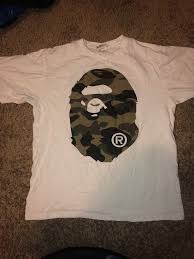 Bape Money Head White Camo Tee A Bathing Ape Size M Fashion