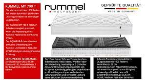 Wir begrüßen sie zum großen vergleich. Rummel My 700 T Taschenfederkern Matratze Alles Zum Schlafen