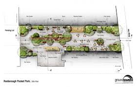 Groundswell Design Group Is Working Their Magic In Roxborough And The Proof Is In The First Designs Of The Pr Pocket Park Parking Design Landscape Design Plans