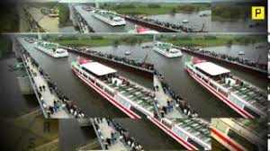 A bridge is that support all that water and boats. Magdeburg Conduit The Water Bridge Of Germany