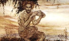 The Horned Shepherd God Pan Panic The Piper At The Gates Of Dawn Kenneth Grahame S The Wind In The Willows Illustration By Arth Arthur Rackham Satyr Faun