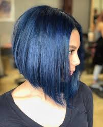 Short Black And Blue Hairstyles Blue Angles By Maayan Birnstein Hair Color For Black Hair Hair Styles Black Hair Dye
